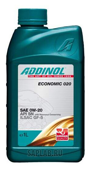 Купить запчасть ADDINOL - 4014766073754 Моторное масло Addinol Economic 020 0W-20 1л