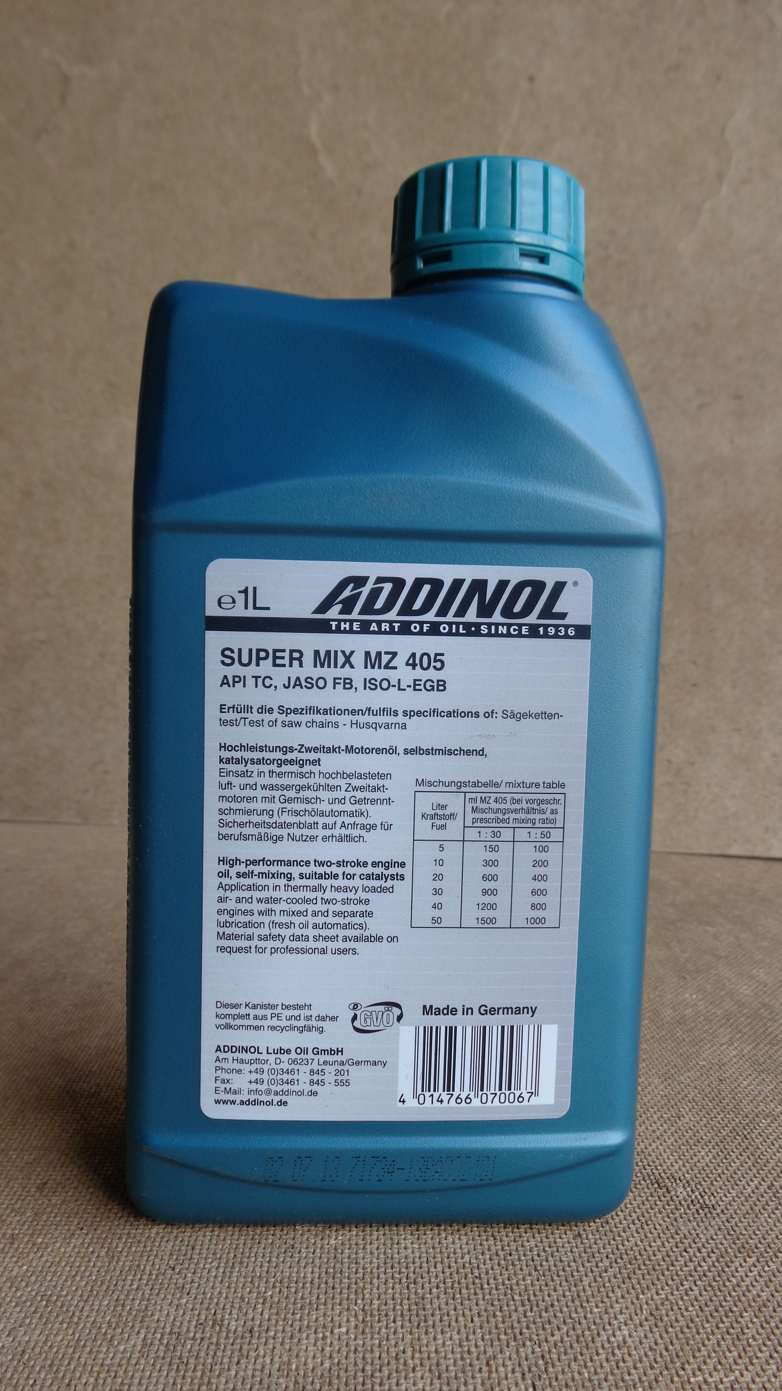 Купить запчасть ADDINOL - 4014766070067 Моторное масло Addinol Super Mix MZ 405 5W-40 1л